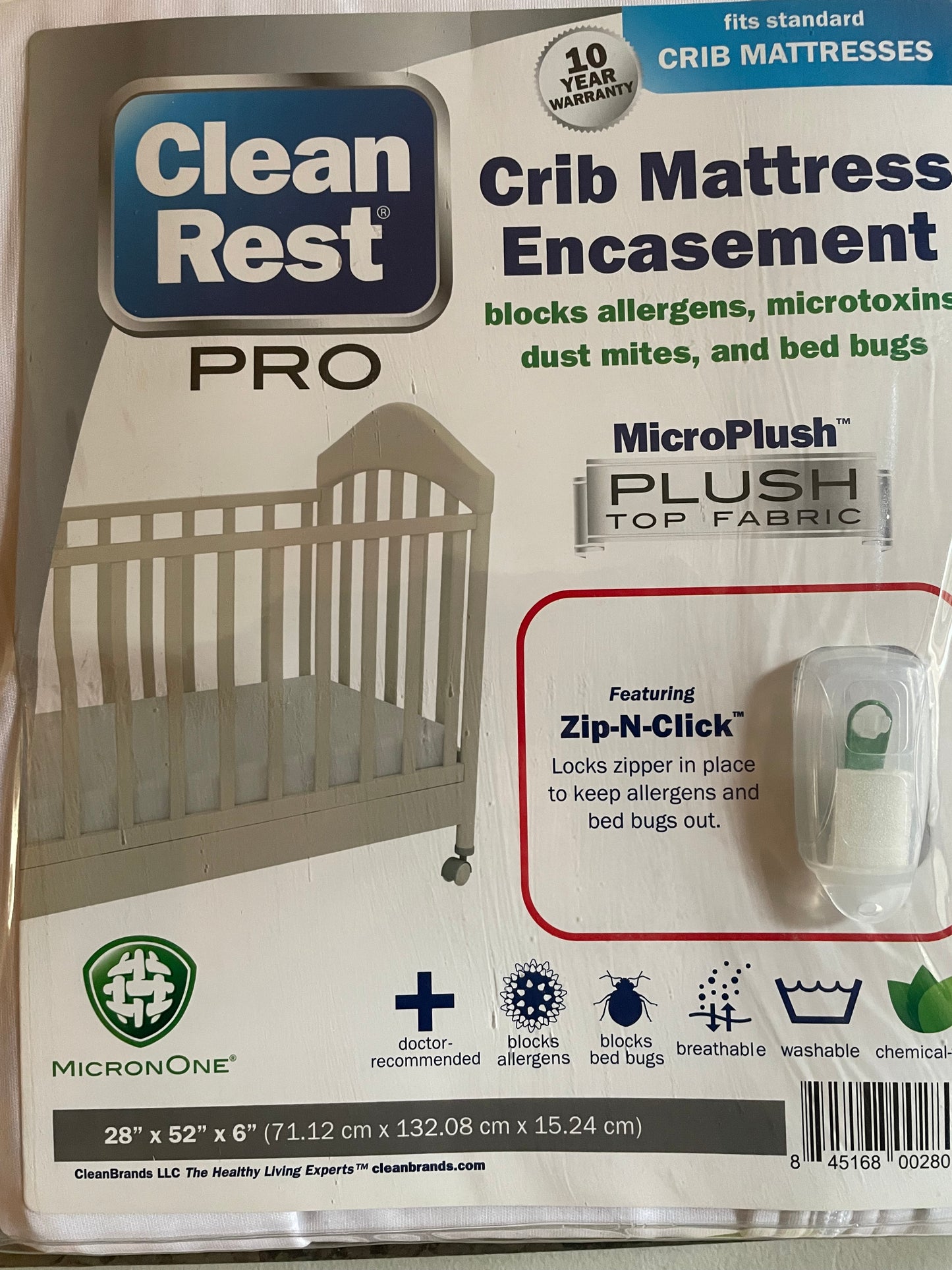 Baby's CRIB MATTRESS ENCASEMENT protection from Bed Bugs